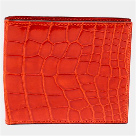 hermes long wallet mens alligator|Hermes alligator bi fold wallet.